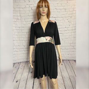 Zachery's Smile Barneys New York 3/4 Sleeve Black Dress Size S